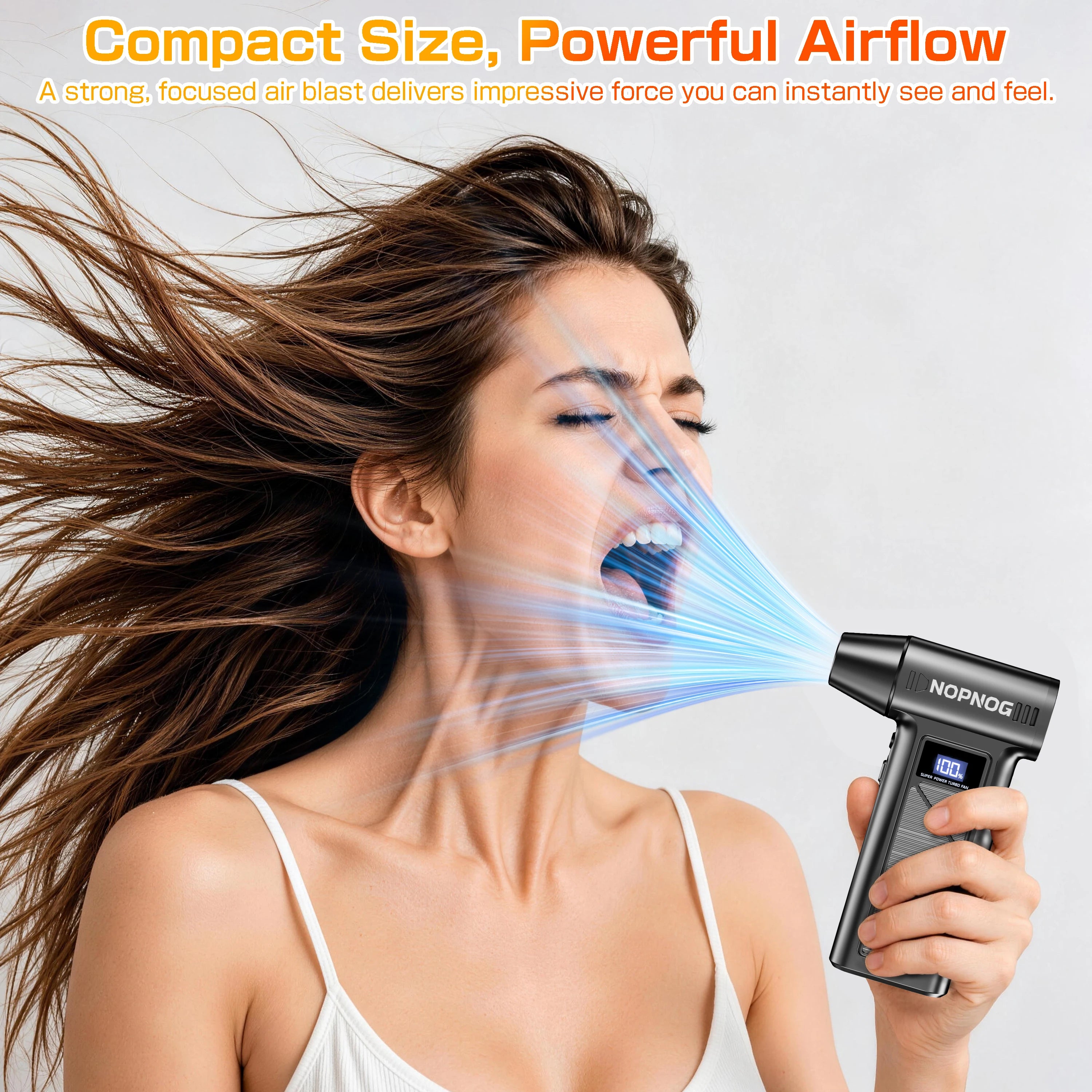 2 in 1 Portable Car Vacuum Cleaner Blower Turbo Fan Violent Jet Fan Blow And Suction Cleaning Blowing Tools Auto Dust Collector